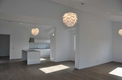 Modernes, lichtdurchflutetes Loft mit großer Dachterrasse