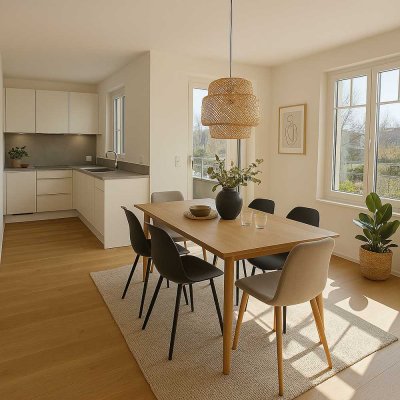 Exklusive Neubauwohnung im Townhouse-Stil mit höchstem Wohnkomfort und idyllischem Gartenanteil