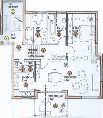 Gepflegte 3,5-Zimmer Wohnung mit Garage in Tuttlingen-Nendingen