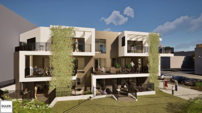 Wohnen in der SCHEFFERGASSE 4: durchgestreckte 4 Zimmer Wohnung mit Terrasse und Garten - Erstbezug ab Q1/2026!