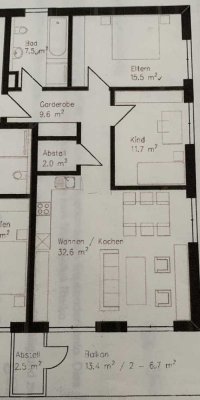Attraktive 3-ZKB Wohnung großem Süd-Balkon in Herbertshofen