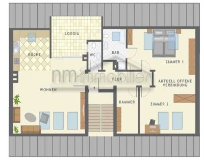 St. Leonhard, 3 Zi., 90m2, sehr hell, 5.OG, Loggia, EBK, Gäste-WC, PKW Außenstellplatz