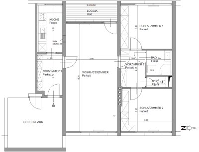 Südstadt helle 3-Zimmer-Wohnung