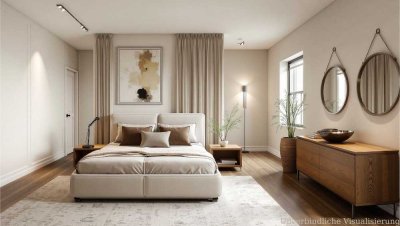 Provisionsfrei: Luxuriös sanierte 3-Zimmer-Wohnung in klassischer Altbauvilla - 2 Balkone