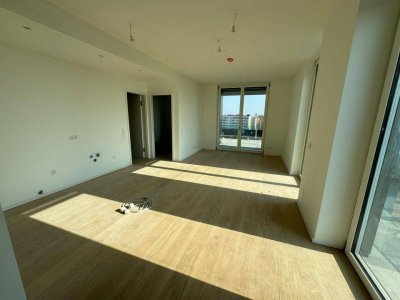 Miete: Grünblick im Viertel Zwei 8.OG Erstbezug | U2 | XL-Terrasse| Pool | Klima