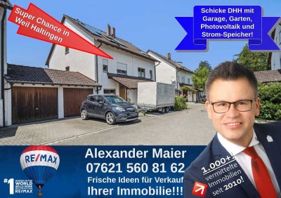 Wow was für eine TOP-Immobilie!!! DHH in Weil Haltingen! Garage, Photovoltaik, 5 kW-Batterie!