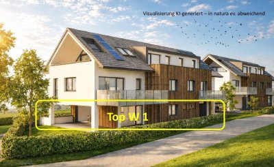 KAUF SALZBURG-STADT: NEUBAU Anfang Moosstraße - HASLBERGERWEG 31: 170 m² 5-Zimmer-Garten-Maisonette-Wohnung - mit 186 m² Eigengarten - 44 m² Süd-West-Terrassen - EG u. UG - Top W 1