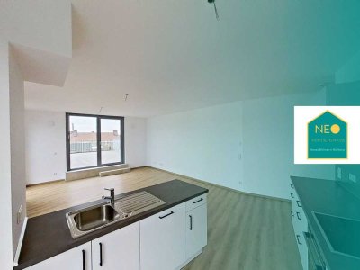 Weitläufige 3-Zimmer-Wohnung mit EBK und atemberaubender DACHTERRASSE in Neubauquartier NEO