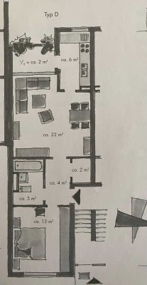 Moderne 2-Zimmer-Wohnung mit Balkon in Mascherode