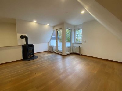 Frisch renovierte Wohnung auf 2 Etagen mit Kaminofen und 2 Balkonen