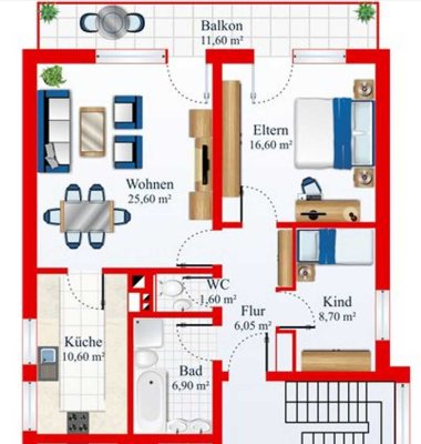 Helle, gepflegte 3 ZKB-Balkon-Wohnung LU-Oppau im 4 Parteienhaus