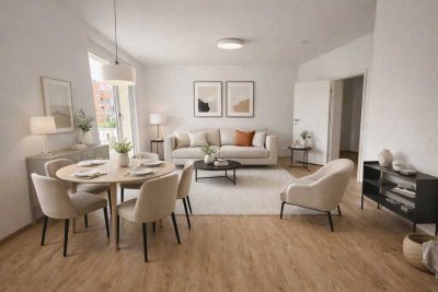Helle und gemütliche 3-Raumwohnung mit Einbauküche und Balkon