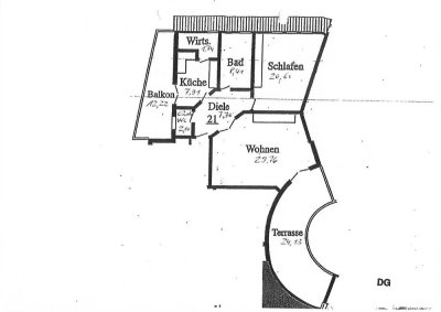 Helle 2-Zimmer Wohnung mit Balkon im 3. OG in Niedernhausen
