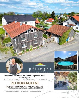 Haus mit Tradition, Innenhof, Lager und 2 Wohnungen