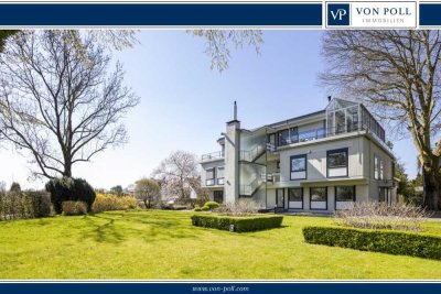 Urbanes Wohnen mit Naturflair: Lichtdurchflutete Terrassenwohnung mit Pool und Sauna