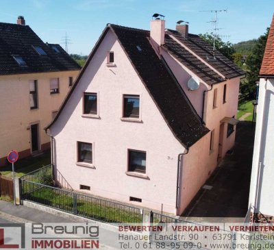 1-2-Familienhaus mit Garage und großem Grundstück in ruhiger Lage von Karlstein-Großwelzheim