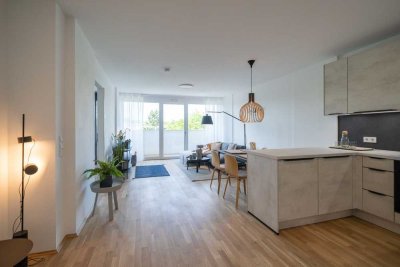 Helle 2-Zimmer-Wohnung – Balkon mit Blick ins Grüne