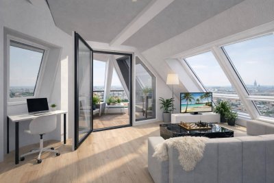 Exklusive Eigentumswohnungen- 4 Zimmer Dachgeschosswohnung mit mehreren Freiflächen