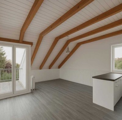 Pelzerhaken - 80 m zum Strand! 2-Zimmer-Dachgeschoss-Wohnung mit Teilmeerblick!