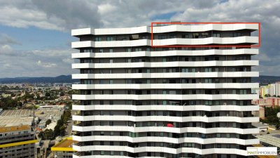 LUXUS über den Dächern Wien´s --- 4 Zimmer Penthouse im 26. Stock im Leopoldtower - SOFORT BEZUGSBEREIT.