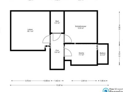Tauschwohnung: DG Wohnung mit Balkon