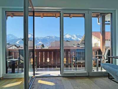 Hochwertige Reihenendhaus in zentraler Lage mit Garten und tollem Bergblick