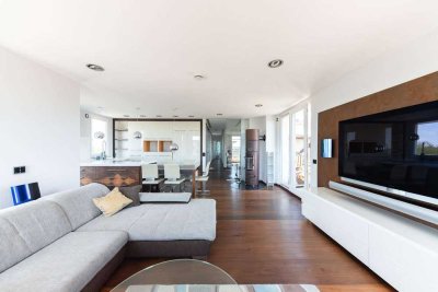 Möbliertes Luxus-Penthouse mit 4,5 Zimmern am südlichen Ortsrand von Neufahrn
