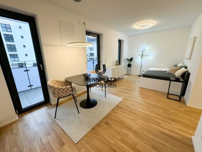 WE1.2 | Möbliertes Neubau-Apartment mit EBK und Süd-Loggia in Regensburg-Ost. Frei.