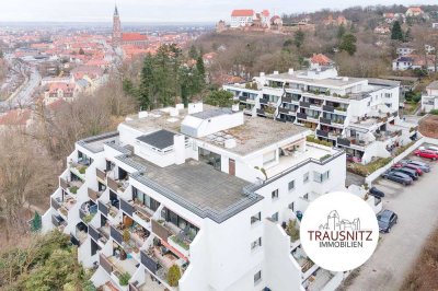 Retro-Charme & Burgblick: zeitlos-moderne 3-Zimmer-Wohnung mit großem Balkon