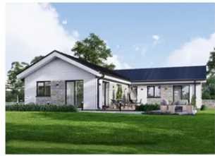 Fertighaus aus Holz (isoliert, KFW55) 118 m²