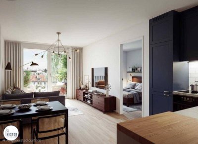 PROVISIONSFREI I Moderne 2-Zimmer-Wohnung mit Balkon I Erstbezug