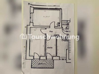 Tauschwohnung: 2-Raum-Wohnung mit Balkon sucht Garten/Terrasse