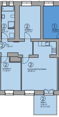 Ansprechende und gepflegte 3-Zimmer-EG-Wohnung mit Balkon in Leutkirch im Allgäu