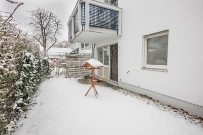 Gepflegte 2,5-Zimmer-EG-Wohnung mit Terrasse, privatem Gartenanteil und großem Hobbyraum