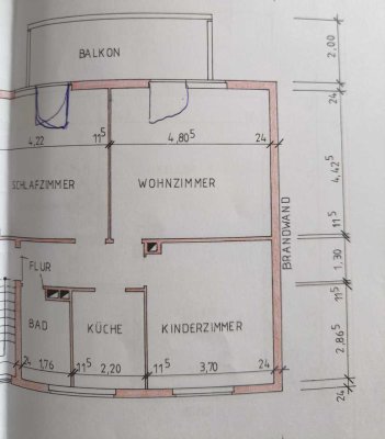 Vermietete 3-Zimmer-Erdgeschosswohnung mit Balkon und Garage