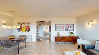 Wohnen auf zwei Ebenen: Gepflegte 4-Zimmer-Maisonette mit Balkon und Garage