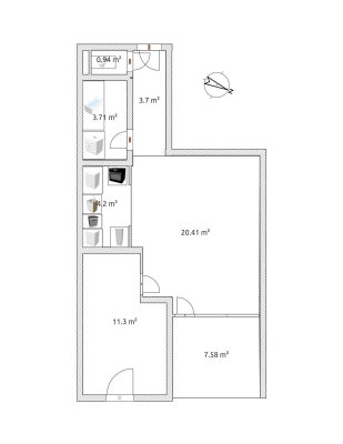 Kleine, schöne, frisch renovierte Wohnung im Stadtteil Höttinger Au.