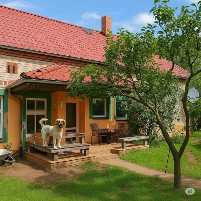 Viel Platz für Ideen – 5 Zimmer-Haus 160 m² Wfl. mit Werkstatt, Partyraum & großem Garten bei Berlin