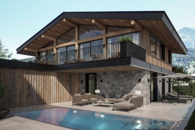 Sonniges Neubau-Chalet mit Pool und Kaiserblick (06754)