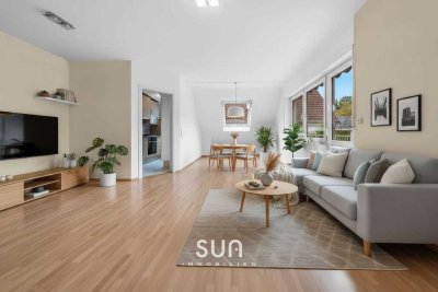 STADTGEFÜHL TRIFFT NATURIDYLLE -4-Zimmer-DG mit Balkon in voller Breite