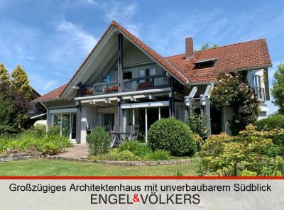 Großzügiges Architektenhaus mit unverbaubarem Südblick