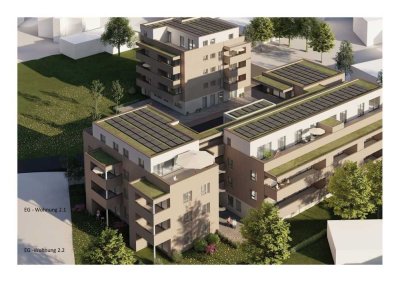 Barrierefreies Wohnkonzept, 4-Zi.-Neubau-EG-Wohnung mit Privatgarten und Terrasse in Münsingen
