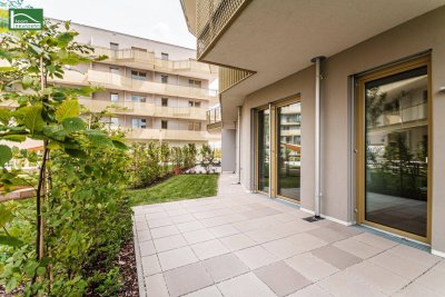 Traumhafte Gartenwohnung in Ruhelage mit energieeffizienter Geothermie im begehrten "Hirschfeld - naturnah wohnen" - Provisionsfrei