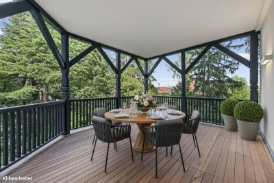 Wohnen im Cottage - Prachtvolle Altbauwohnung mit Veranda
