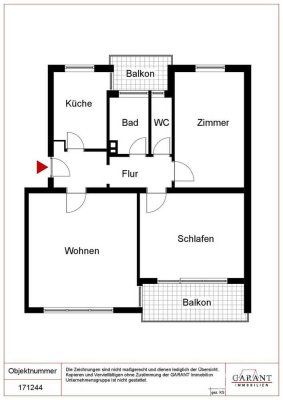 * 3 Zimmer-Wohnung * 2 Balkone * Zentrumsnah * Ruhige Wohnlage*