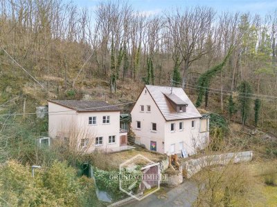 Familienoase im Grünen mit eigener Zufahrt