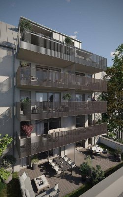 Linz-Urfahr | Helle 3-Zimmer-Neubauwohnung mit großer Terrasse in den ruhigen Innenhof!