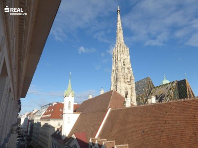 Nahe Stephansplatz - ERSTBEZUG ab 15.1.2026 - erstklassig sanierte Altbauwohnung mit kleinem Balkon im Jahrhundertwendehaus
