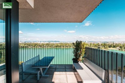 Toplage am Wasser - Jeden Tag Urlaub und Entspannung - direkt beim Hirschstettner Badeteich mit vermutlich der besten Aussicht Wiens!