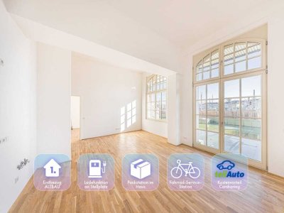 *** 3-Zimmer, Sprossenfenster, hohe Decken * 2 Balkone * Parkett * Fußbodenheizung * TG ***